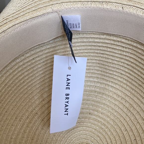 Lane Bryant Pom Poms Floppy Straw Hat - Picture 5 of 6